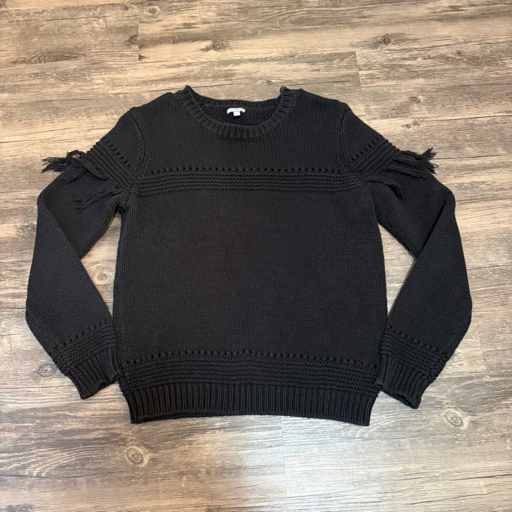 Charlotte Russe Black Textured Knit Sweater